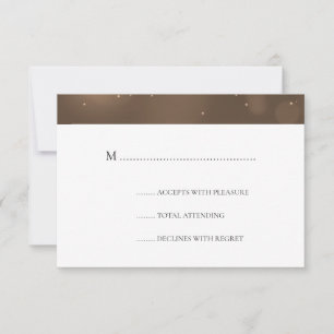 Elegant Gold Christmas Wedding RSVP Card