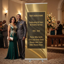 Elegant Gold Church Anniversary Milestone