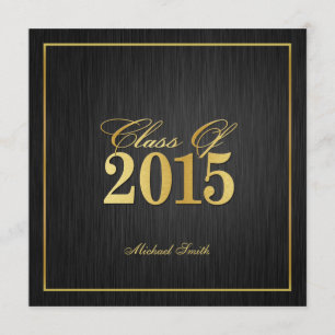 Elegant "Gold" Class of 2015 Graduation Invitation