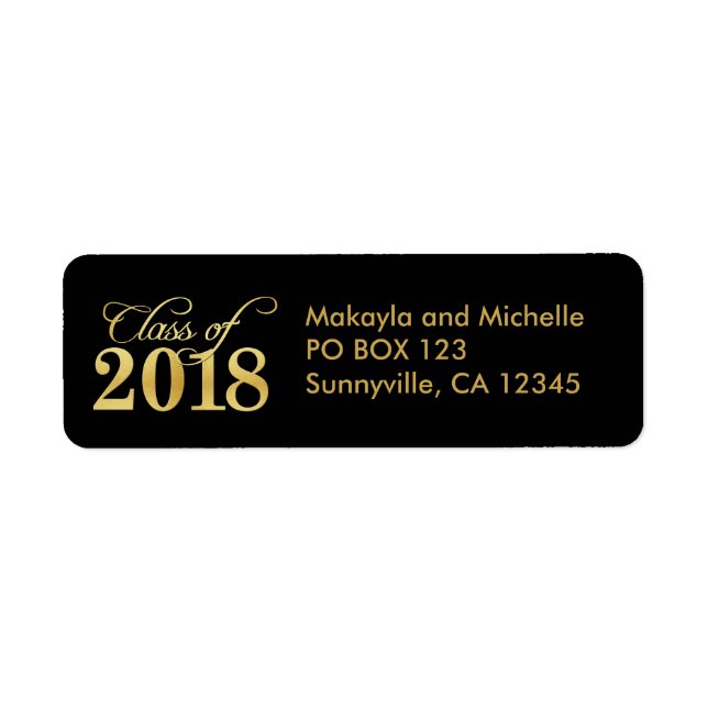Elegant Gold Class of 2018 Graduation (Front)