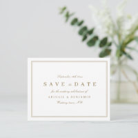 Elegant gold classy minimalist save the date