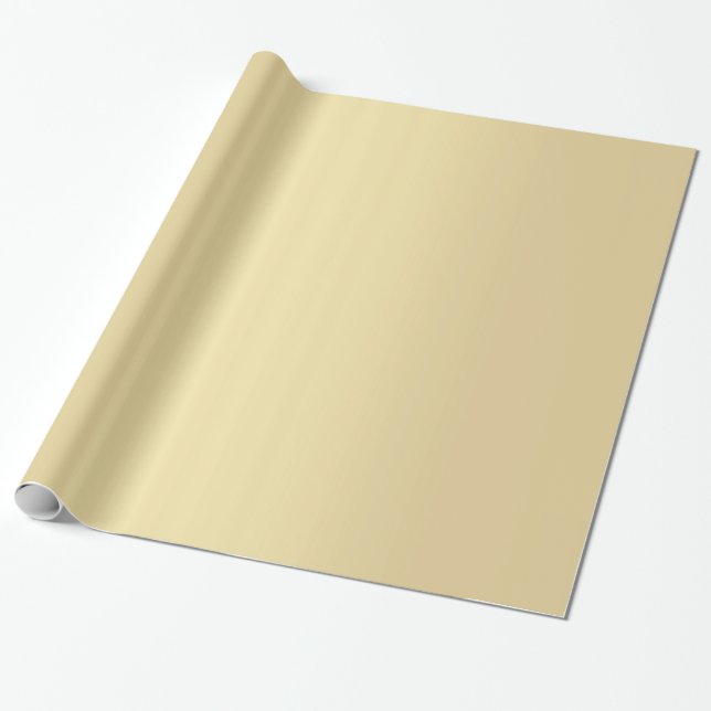 Elegant Gold Colour Modern Golden Glossy Gift Wrapping Paper (Unrolled)
