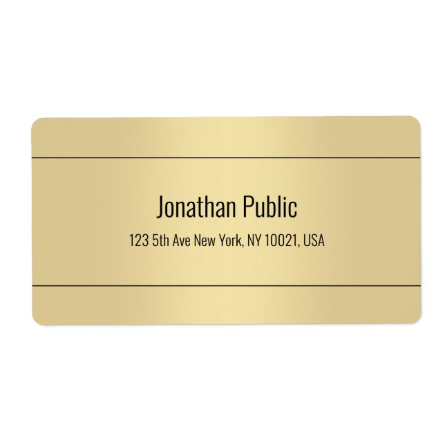 Elegant Gold Colour Simple Design Template Shippin (Front)