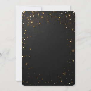 Elegant Gold Confetti Birthday Invitation Luxury P