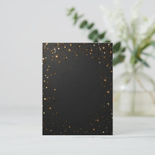 Elegant Gold Confetti Birthday Invitation Luxury P Postcard