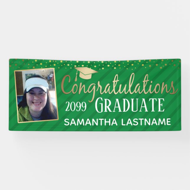Elegant Gold Congratulations Graduate 2022  Banner (Horizontal)