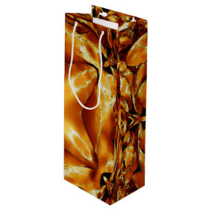 Elegant Gold Copper Christmas Star Chic Gift Bag