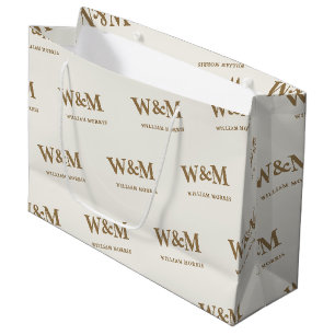 Elegant Gold Corporate Logo Business Brand Large Gift Bag