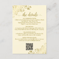 Elegant Gold & Cream Wedding QR Code Details
