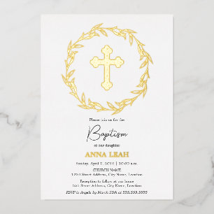 Elegant Gold Cross Baptism