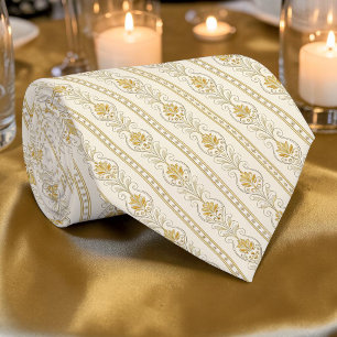 Elegant Gold Damask Custom Necktie