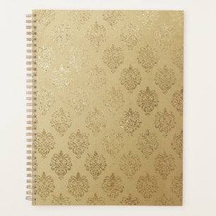 Elegant Gold Damask Planner
