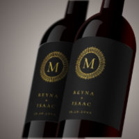 Elegant Gold Deco Wreath Monogram