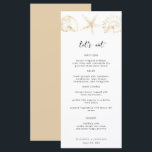 Elegant Gold Destination Wedding Menu Card<br><div class="desc">Elegant Gold Destination Wedding Menu Card</div>
