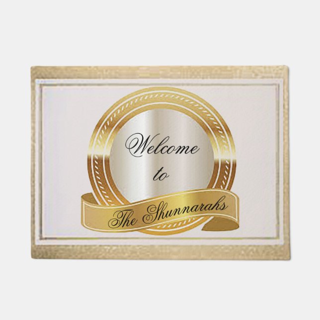 Elegant Gold Door Mat (Front)