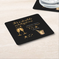 Elegant Gold Double Celebration Joint Birthday
