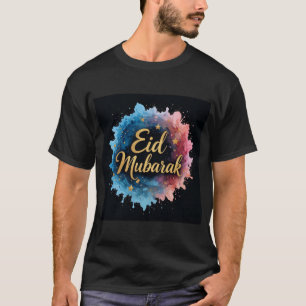 Elegant Gold Eid Mubarak Calligraphy T-Shirt