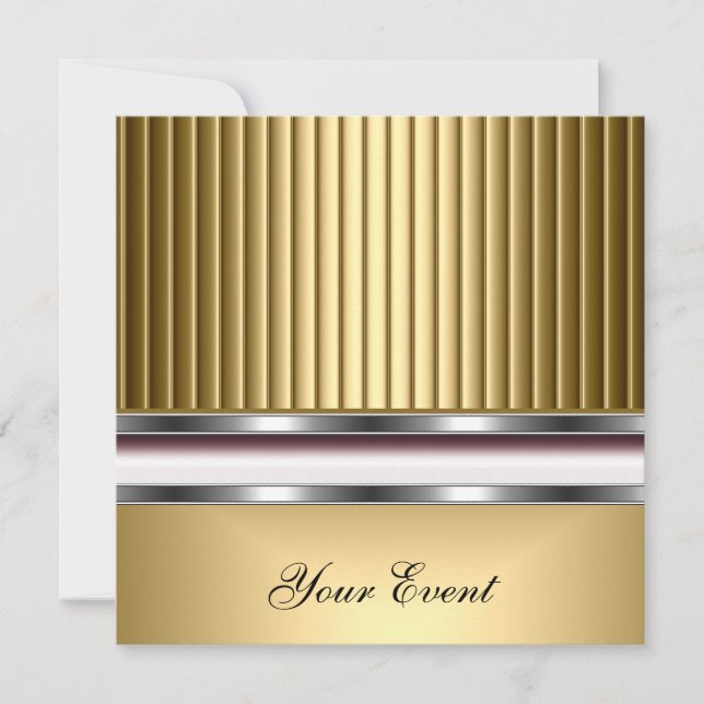 Elegant Gold Event Party Invitation (Front)