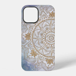 Elegant Gold Eye Sun Moon Mandala Design iPhone 12 Case