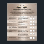 Elegant Gold Eyelash Extensions Liability Waiver Flyer<br><div class="desc">Eyelash Extension Liability Waiver & Release Form Gold Flyers.</div>