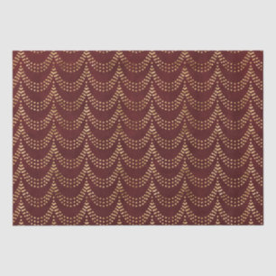 Elegant Gold Fairy Lights Rustic Red Christmas Tissue Paper