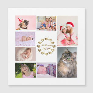 Elegant Gold Family Photo Collage Father’s Day