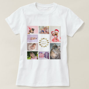 Elegant Gold Family Photo Collage Mother's Day T-Shirt