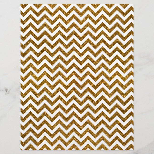 Elegant gold faux glitter chevron pattern (Front)