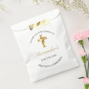 Elegant Gold First Holy Communion Thank You Favour Bags