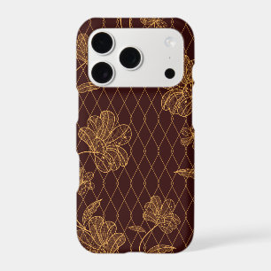 Elegant Gold Floral Line Art Phone Case – Luxury B