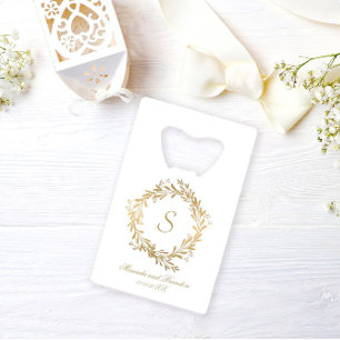 Elegant Gold Floral Monogram Wedding