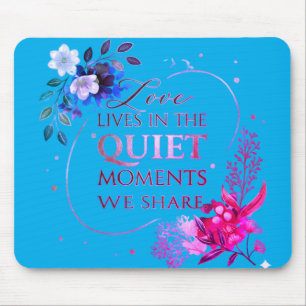 Elegant Gold Floral Quote Art Mouse Mat