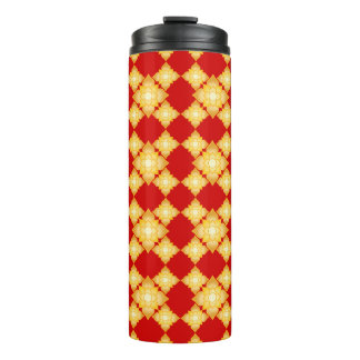 Elegant Gold Floral Thermal Tumbler
