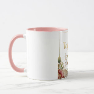 Elegant Gold Floral Typography Mug