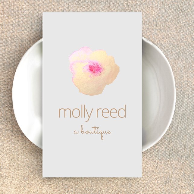 Elegant  Gold Floral Watercolor Salon Spa Business Card (Creator Uploaded)