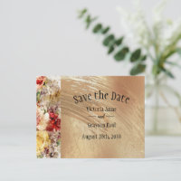 Elegant Gold Floral Watercolor Save the Date