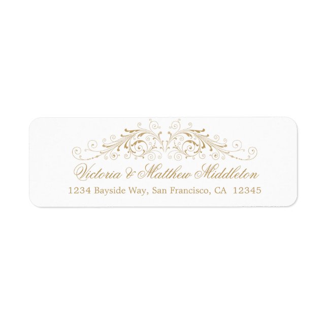 Elegant Gold Flourish Damask (Front)