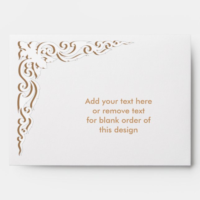 Elegant Gold Flourish Invitaton Envelope (Front)