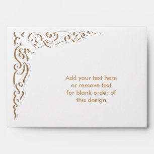 Elegant Gold Flourish Invitaton Envelope