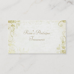 Elegant Gold Flower Shop Business Card