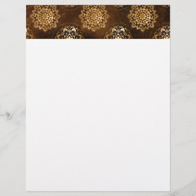 Elegant Gold Foil and Black Indian Mandala (Front)