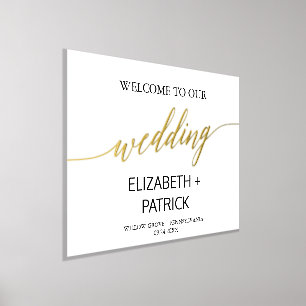 Elegant Gold Foil and Black Wedding Welcome Foil Prints