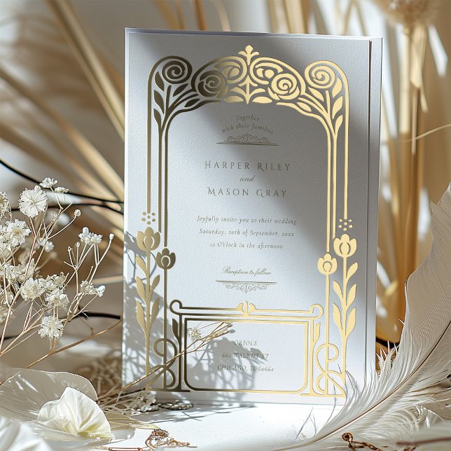 Elegant Gold Foil Art Deco Wedding (Creator Uploaded)