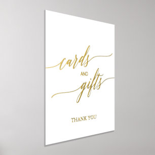 Elegant Gold Foil Calligraphy Cards and Gifts Foil Prints