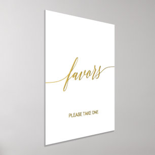 Elegant Gold Foil Calligraphy Wedding Favours Foil Prints
