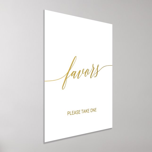 Elegant Gold Foil Calligraphy Wedding Favours Foil Prints (Laydown)