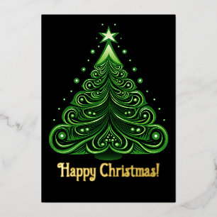Elegant Gold Foil Christmas Card
