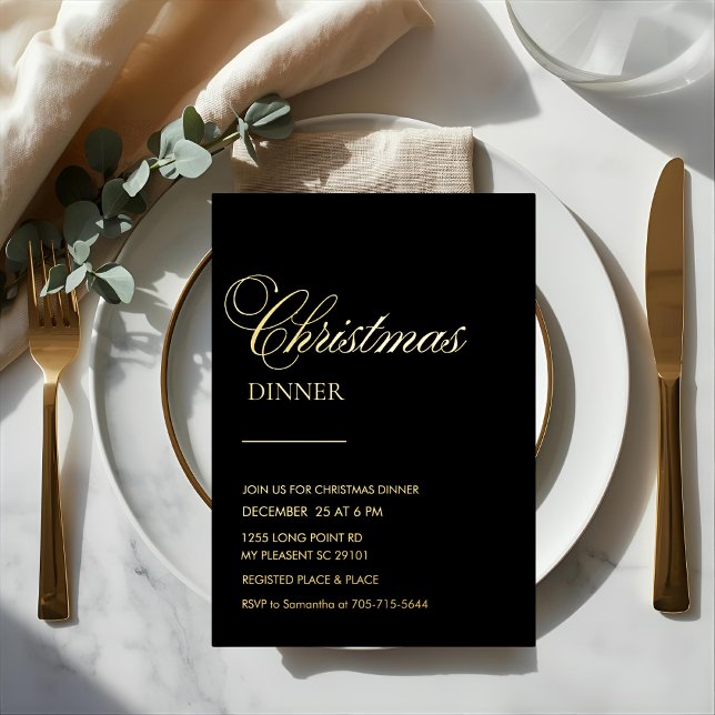 Elegant Gold Foil Christmas Dinne (Creator Uploaded)