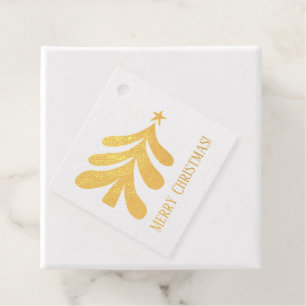 Elegant gold foil Christmas tree gift or favour ta Tags