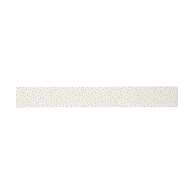 Elegant Gold Foil Confetti Dots Invitation Belly Band (Flat)